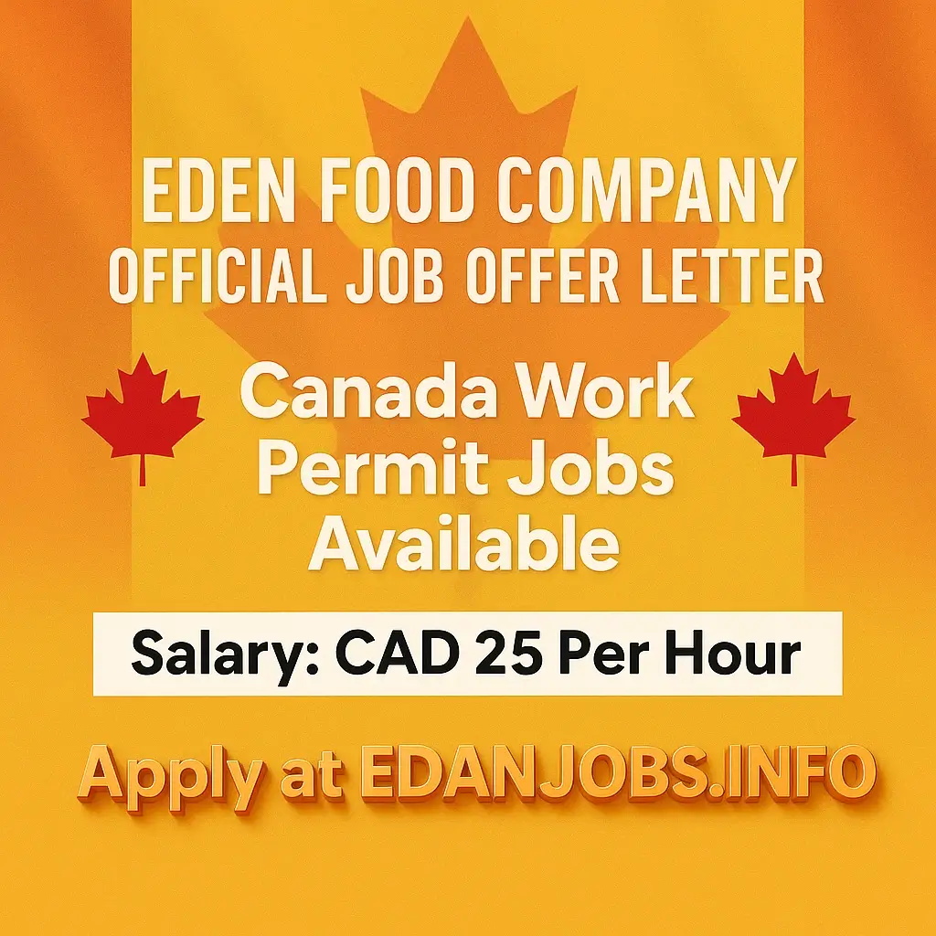 Eden Food Company Canada Offer Letter
